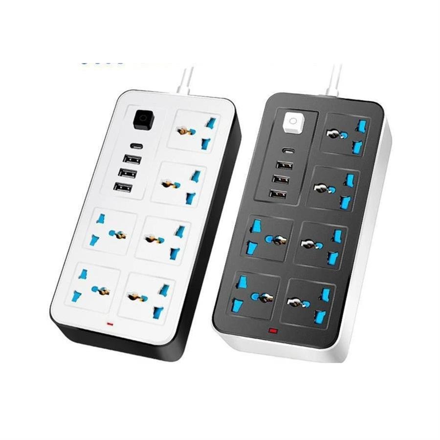 AMT-634 ZAPATILLA ELECTRICA CON TRIPLE PUERTO USB Y ENTRADA TIPO C