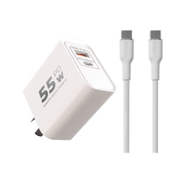 CARGADOR CEL TIPO C 55W HYPER  + CABLE TIPO C A C XAEA