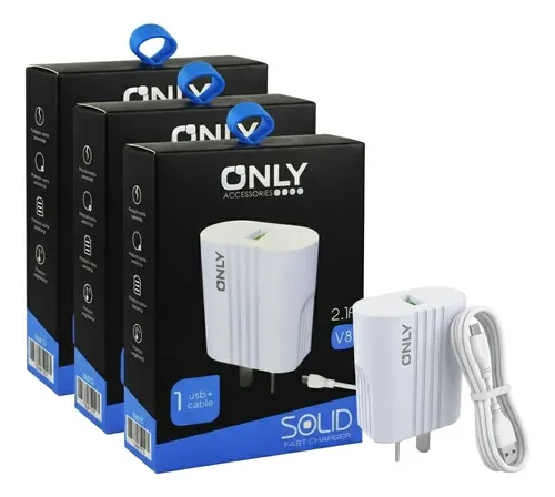 CARGADOR CEL TIPO V8 SOLID - 2.1A