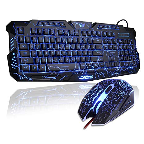 COMBO TECLADO Y MOUSE GAMER USB - V100