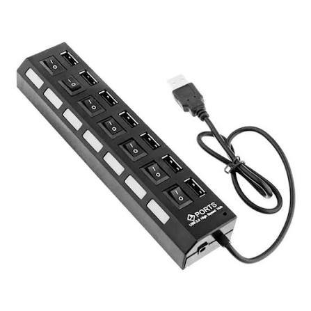 HUB USB 2.0 7 PUERTOS C/CORTE