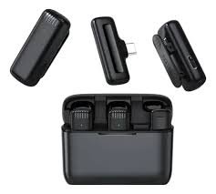 MICROFONO BLUETOOTH DUAL TIPO C + ESTACION DE CARGA MODV-003R