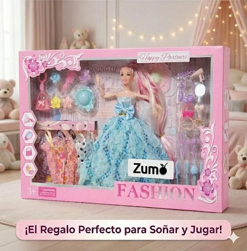 MUÑECA CON VESTIDO ZUMO PZ652B3