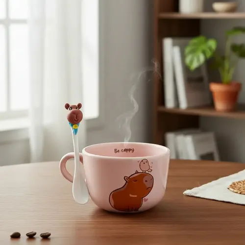 TAZA CAPIBARA CON CUCHARA